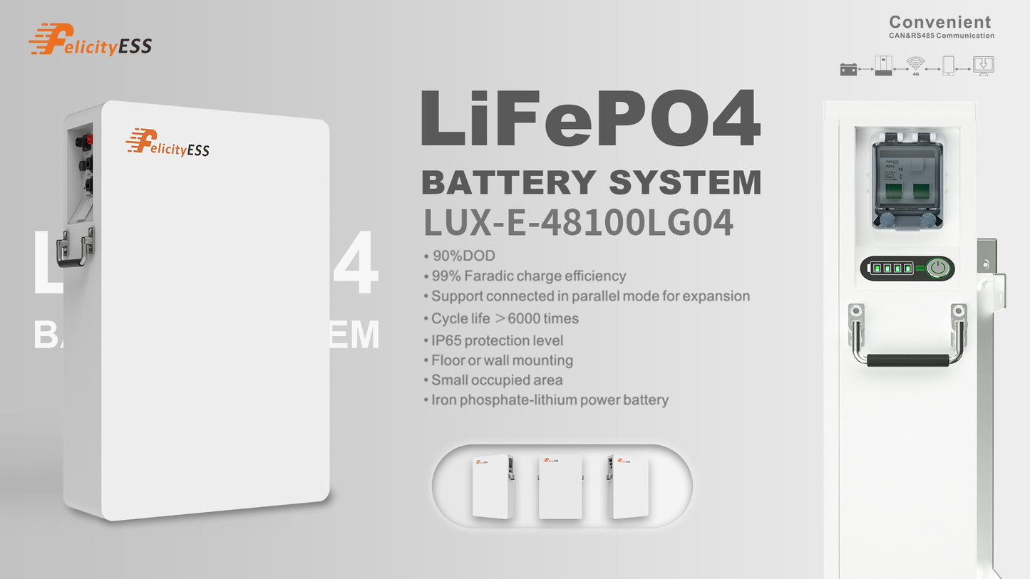 FelicityESS LUX-E-48100LG04 Low Voltage LFP Solar Battery storage IP65