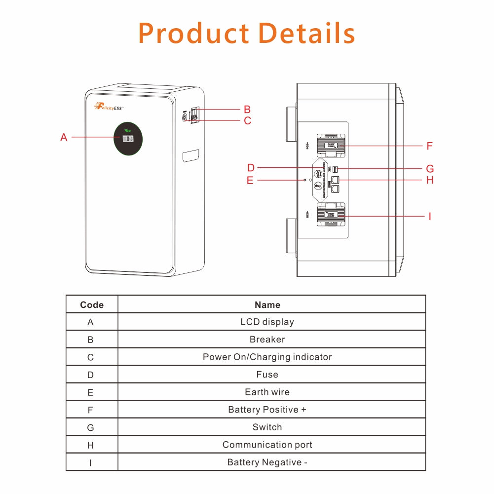 FelicityESS LUX-E-48200LG03 Low Voltage LFP Solar Battery Storage 10.5kWh