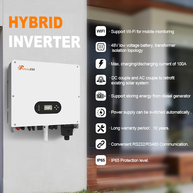 FelicityESS T-REX-5KLP1G01 Hybrid Inverter 5KW | Single Phase | 2MPPTs