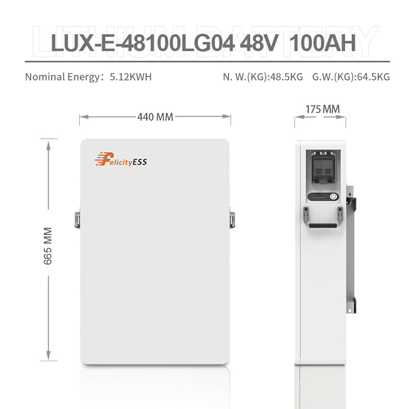 FelicityESS LUX-E-48100LG04 Low Voltage LFP Solar Battery storage IP65