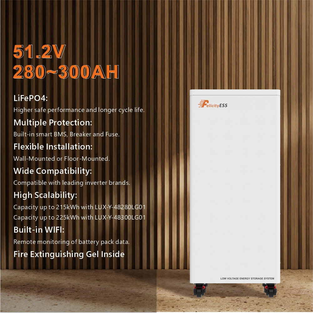 FelicityESS LUX-Y-48300LG01 Low Voltage LFP Solar Battery Storage 15kWh