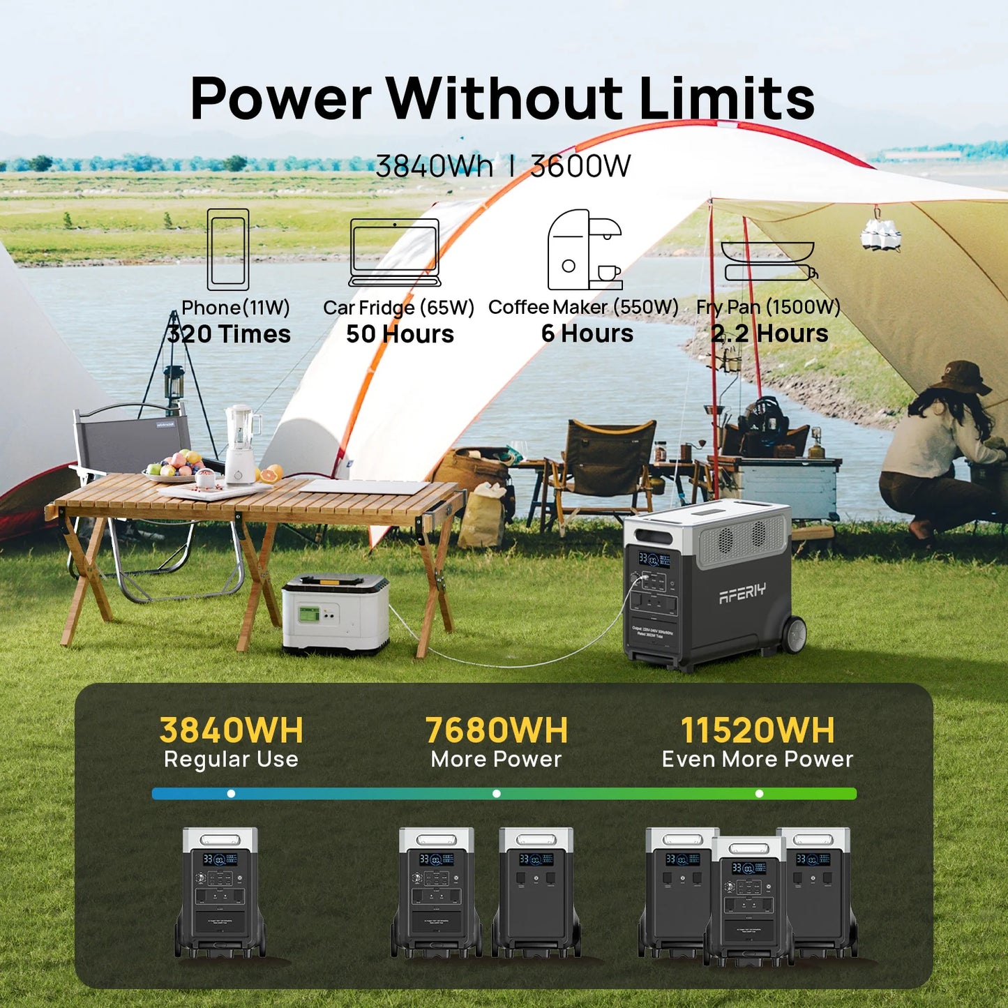 AFERIY P310 Portable Power Station 3600W | 3840Wh | Expandable